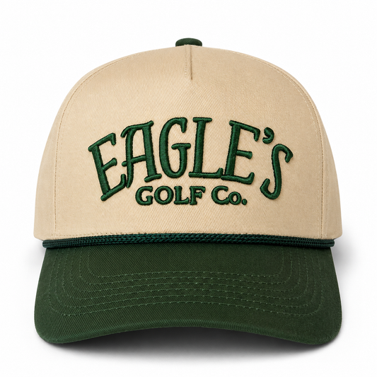 Eagle’s Golf Beige & Green Rope Cap